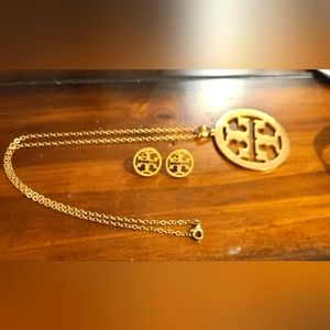 Tory Burch necklace and earring set.